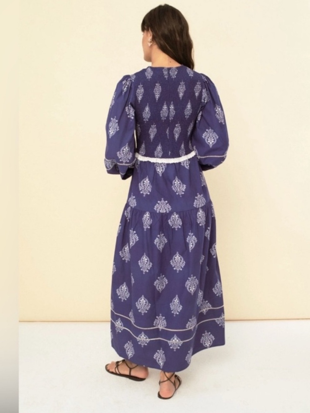 Sonmer Camila Printed Maxi Dress with Puff Sleeves - Picture 5 of 5